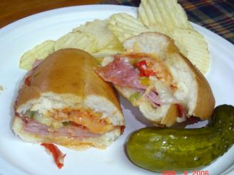 Mom's Pizza Subs With Ham