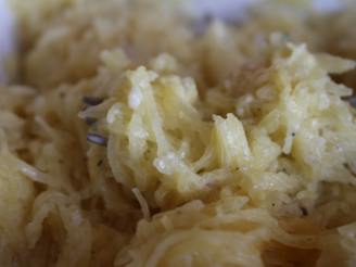 Low Carb Baked Spaghetti Squash With Garlic Sage Cream