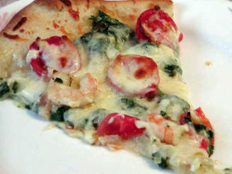 Simply Delicious Shrimp and Spinach Pizza
