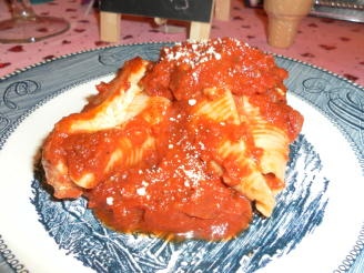 Kate's Saucy Stuffed Shells 2 Ways (3 Cheese & Sausage Meat)