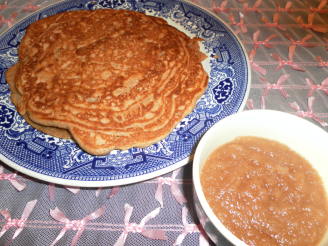 Kate's Whole Wheat Pancakes W/ Spiced Applesauce Maple Syrup