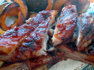 Oven Baked Ribs With Sweet and Spicy Sauce
