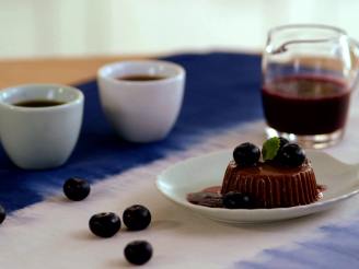 Gluten-Free Dark Chocolate and Blueberry Panna Cotta