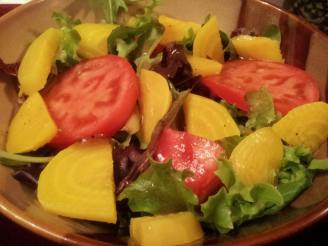 Golden Beet and Mixed Green Salad