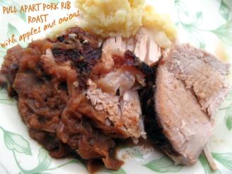 Pull Apart Pork Rib Roast With Apples and Onions