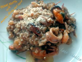 Creamy Risotto With Mussels, Shrimp and Calamari