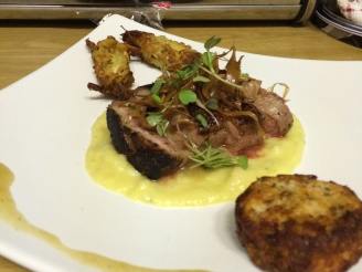 Pan Seared Duck Served With Parsnip Puree