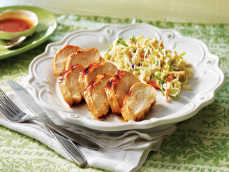 Caramel Hickory Chicken With Crunchy Asian Slaw