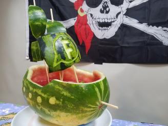 Boozy Watermelon Pirate Ship Punch