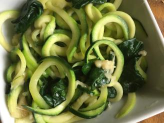 5-Ingredient Spinach Parmesan Zucchini Noodles