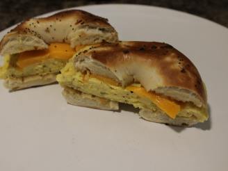 Egg and Cheese Bagel Breakfast Sandwich