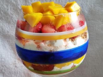 Cottage Cheese Mango Strawberry Salad With Flaxseed