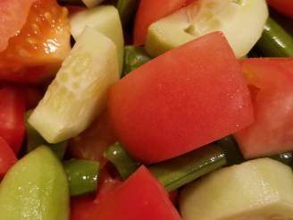 Healthy Vegetable Chunk Salad With Orange Vinaigrette
