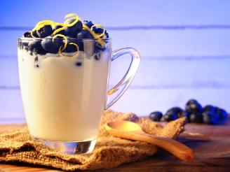 Blueberry and Rose Water Yogurt Parfait
