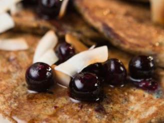 Banana Pancakes With Blistered Berries