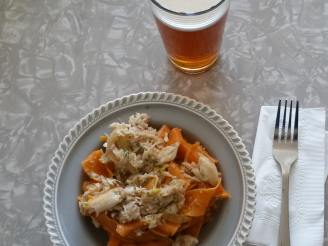 Scampi-Style Crab Tagliatelle With Beer