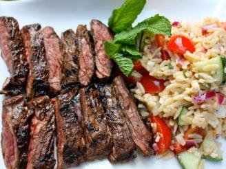 Grilled Skirt Steak With Orzo Pasta Salad