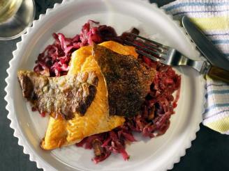 Crispy Skin Arctic Char With Butter-Braised Cabbage