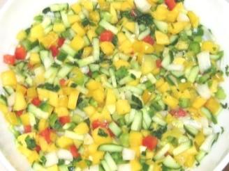Mango Salsa and Lime Vinaigrette Salad-CopyCat Qudoba