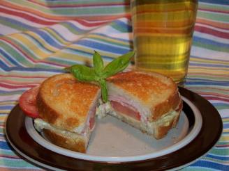 Crusty Grilled Ham and Cheese Sandwiches