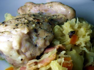 Braised Chicken Thighs With Sauerkraut