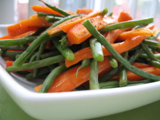 Easy Buttered Green Beans and Carrot Sticks