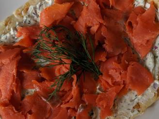 Smoked Salmon Pizza With Red Onion and Dill