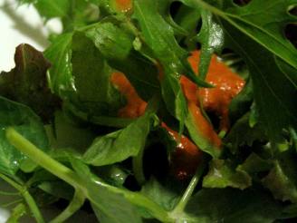 Mixed Greens with Tomato-Ginger Dressing