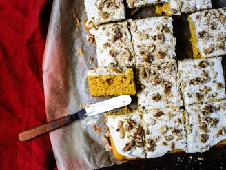 Maple Frosted Pumpkin Bars