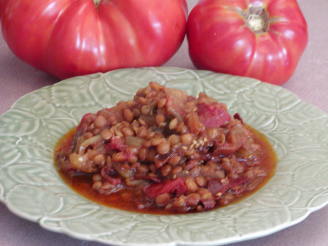 Turkish Eggplant (Aubergine) Lentil Stew