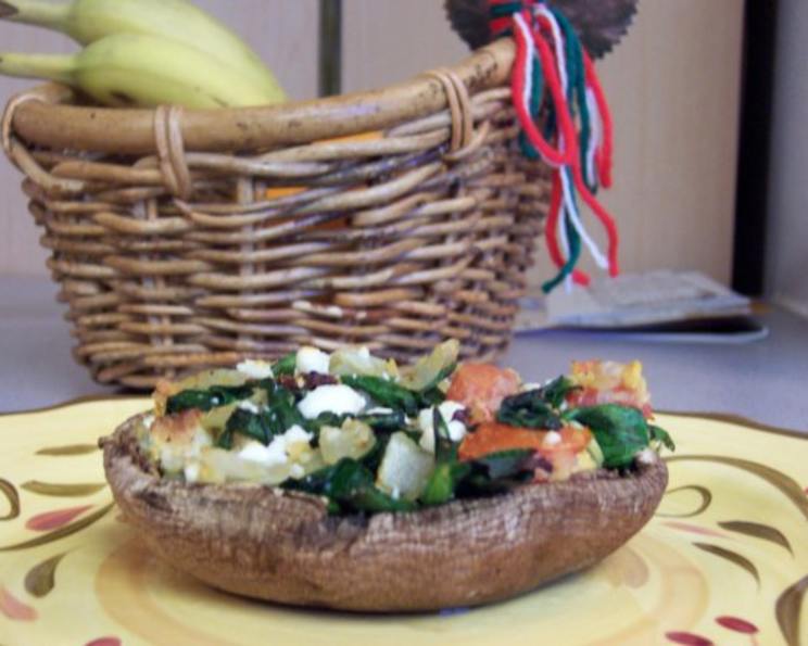 Greek Stuffed Portabella Mushrooms Recipe