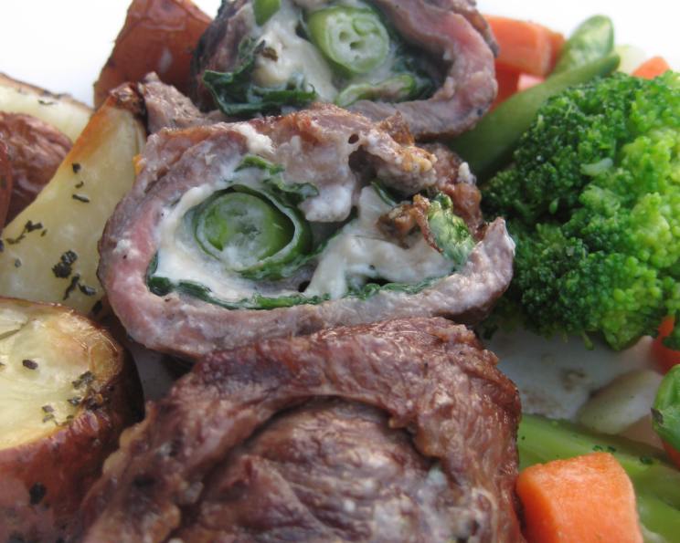 Rachael Ray's Flank Steak Pinwheels Recipe