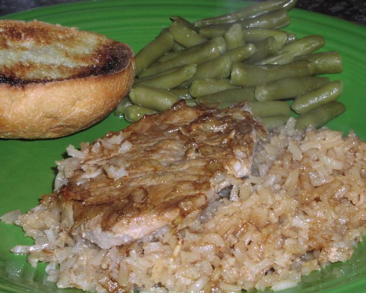Consomme Pork Chops and Rice Recipe