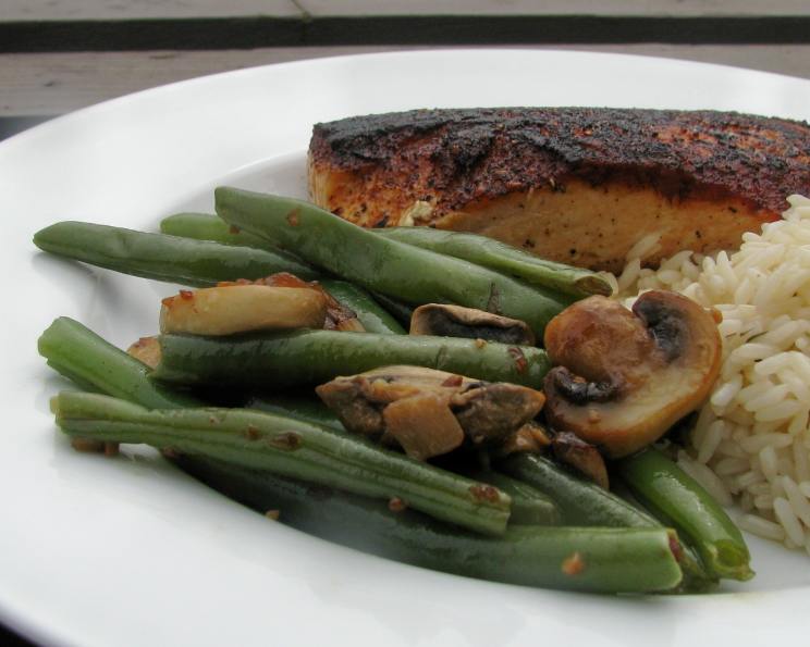 Green Beans With Sauteed Shallots, Mushrooms and Garlic Recipe