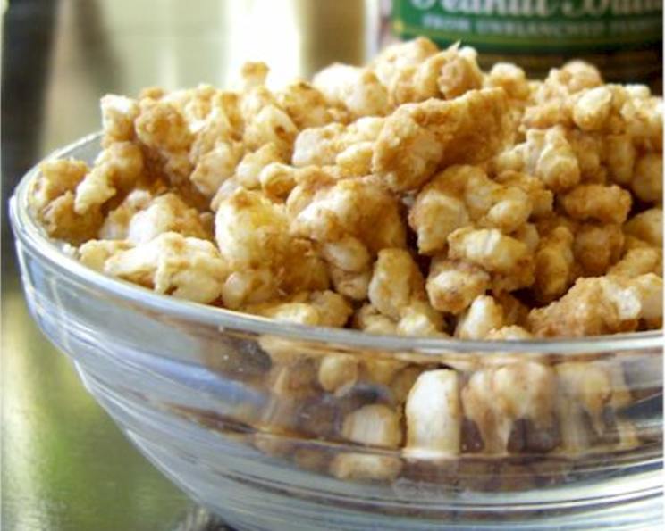 Peanut Butter Cinnamon Rice Cake Crumbles (Or Popcorn) Recipe