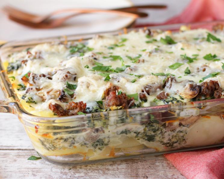 Sausage Potato Lasagna Recipe