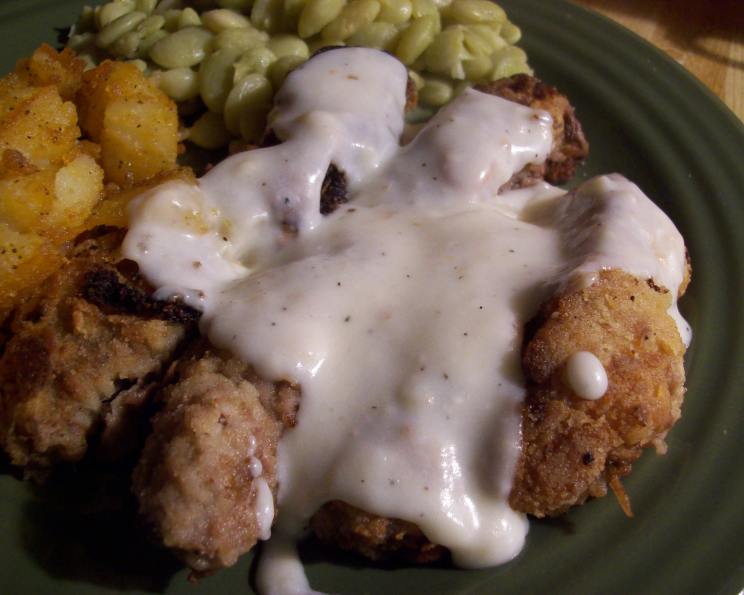 ChickenFried Steak Strips With Milk Gravy Recipe