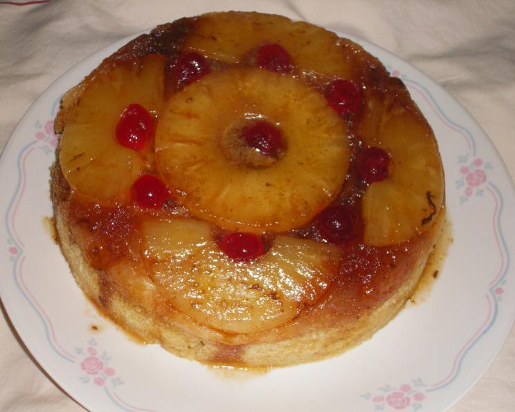Microwave Pineapple UpsideDown Cake Recipe