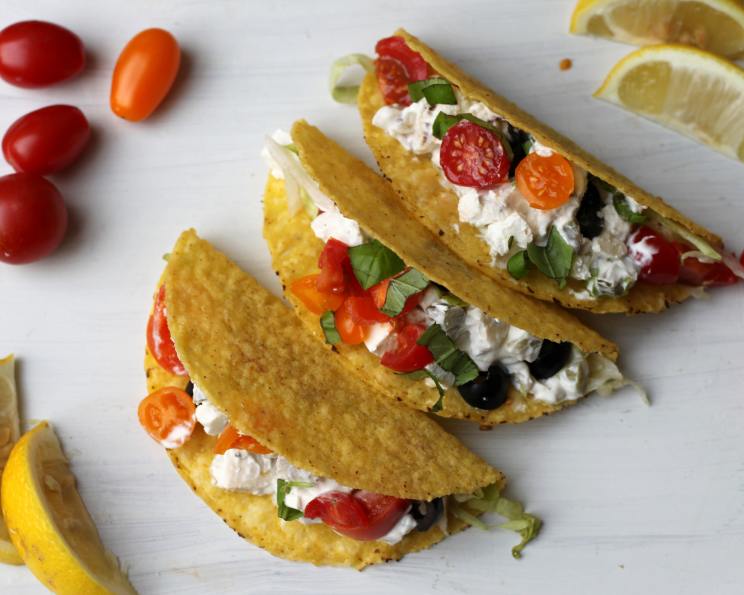Healthy Greek Style Chicken Tacos Recipe