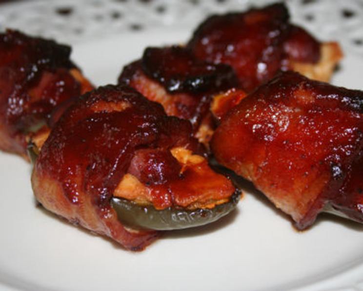Spicy "lil Smokie" Bacon Wrapped Jalapeno Poppers Recipe
