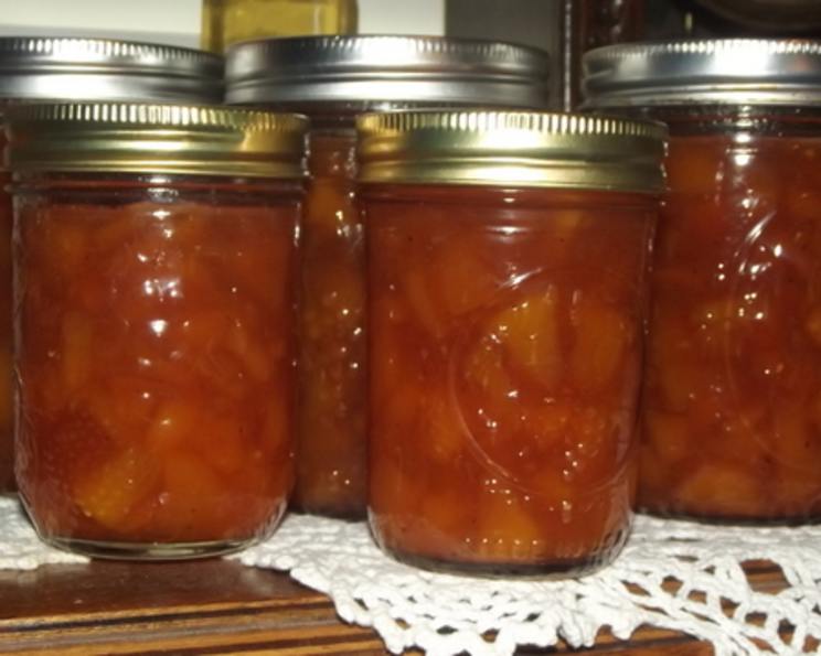 GingerPeach Jam (no pectin needed) Recipe