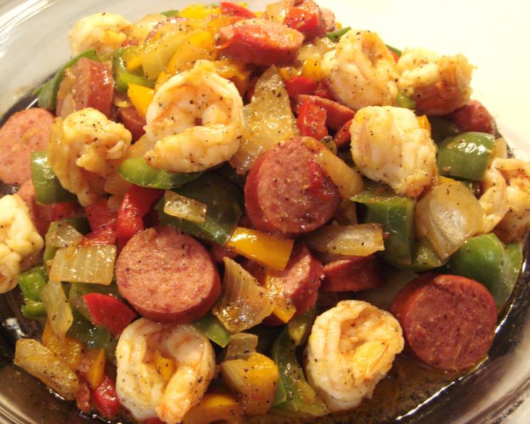 Shrimp and Turkey Sausage Stir-Fry Recipe - Food.com
