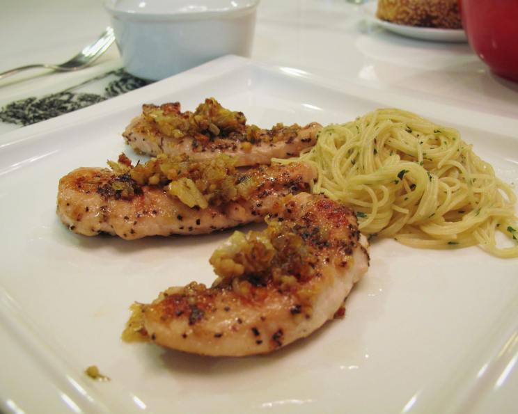 Truffles on Chicken Breast on Bed of Angel Hair Pasta Recipe