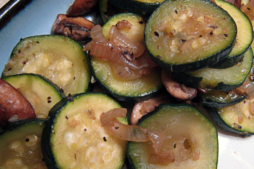 Sauteed Zucchini With Mushrooms for Two Recipe