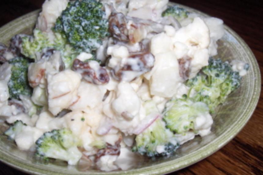Broccoli, Cauliflower and Feta Salad Recipe