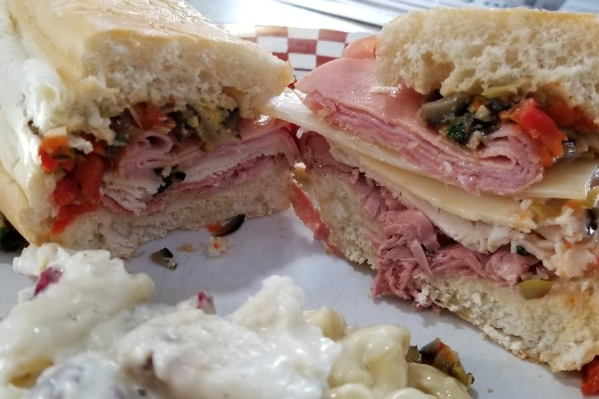 Muffuletta Olive Salad & Sandwich Recipe Recipe