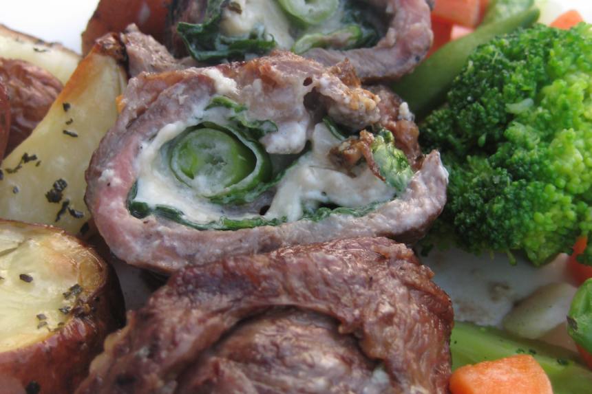Rachael Ray's Flank Steak Pinwheels Recipe