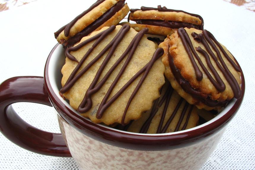 HazelnutEspresso Sandwich Cookies Recipe