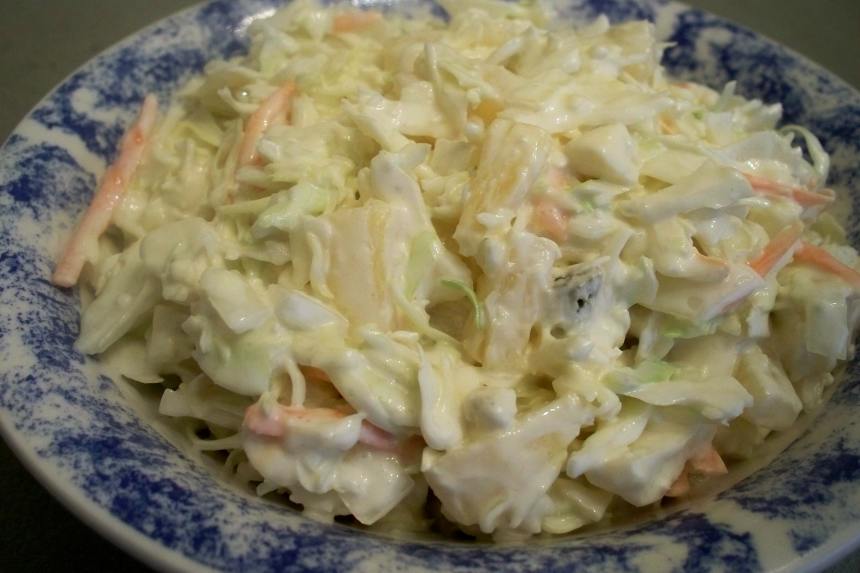 Blue Cheese Pineapple Cole Slaw Recipe