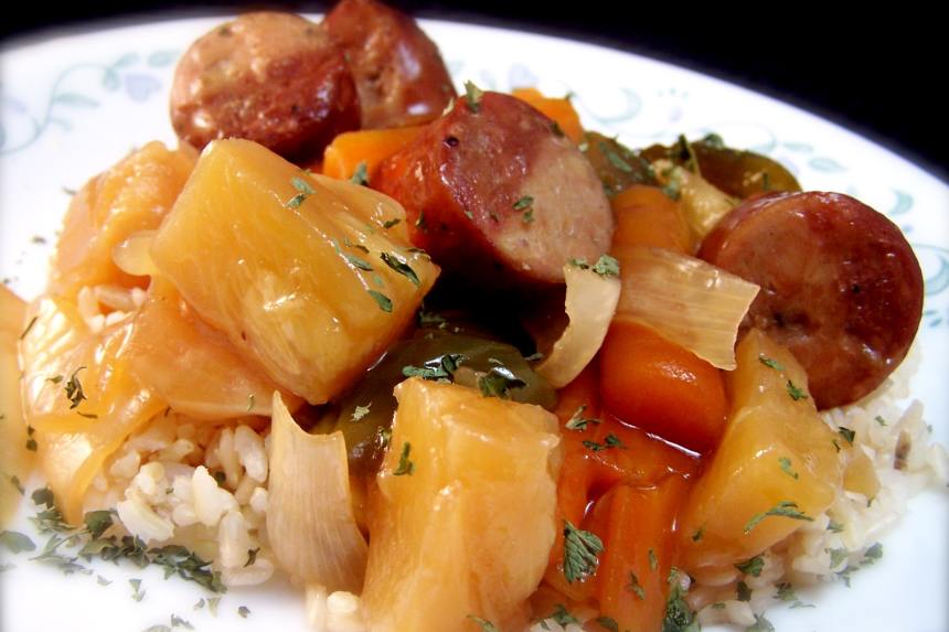 Sweet 'n' Sour SausageCrock Pot Recipe